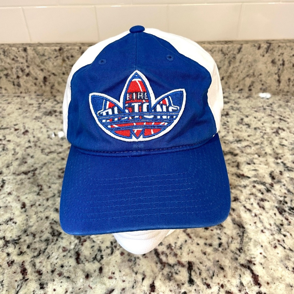 Adidas Detroit Pistons NBA Hat Cap Blue White Trefoil Logo Adjustable